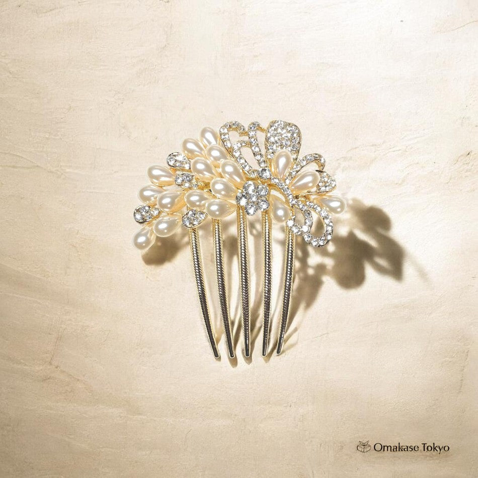 LOARIS Ornement de cheveux en forme de fleur de perles
