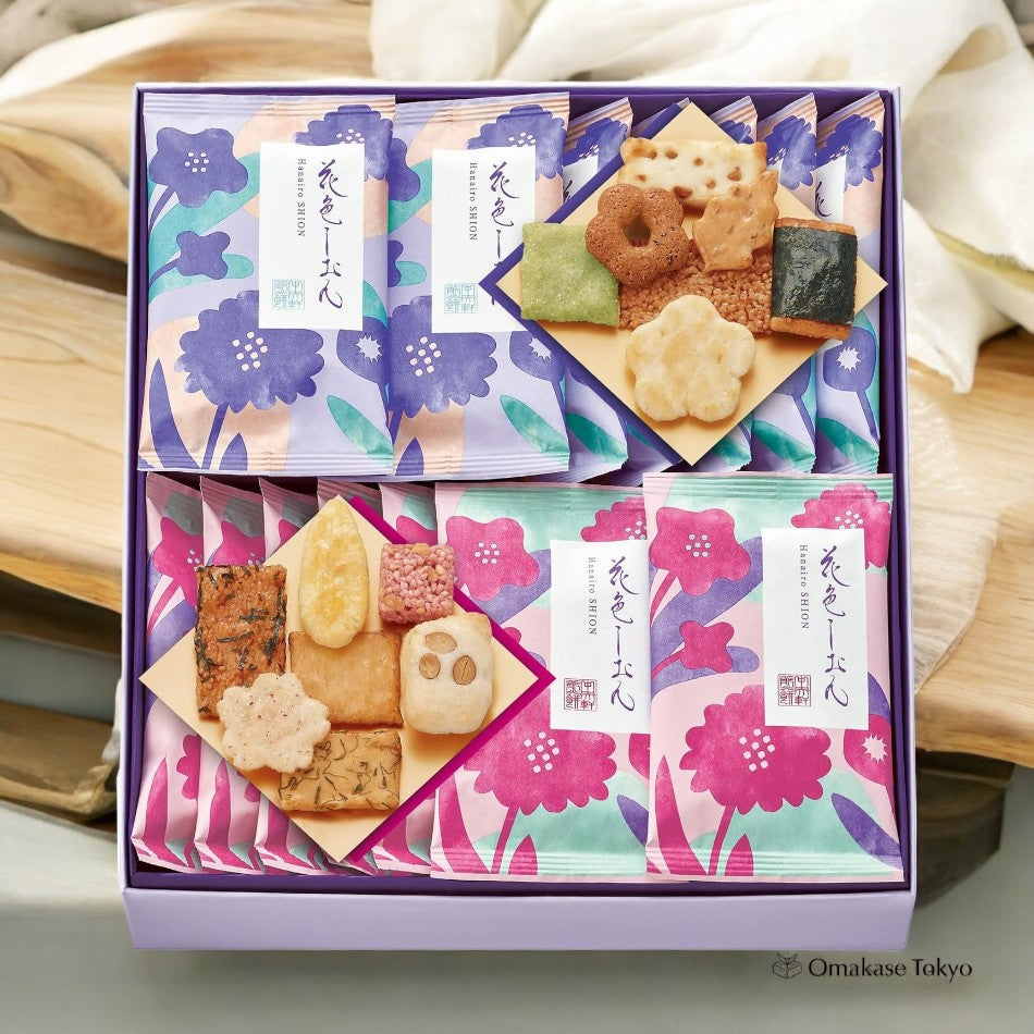 Assortiment de craquelins de riz Chuoken Hanairo Shion
