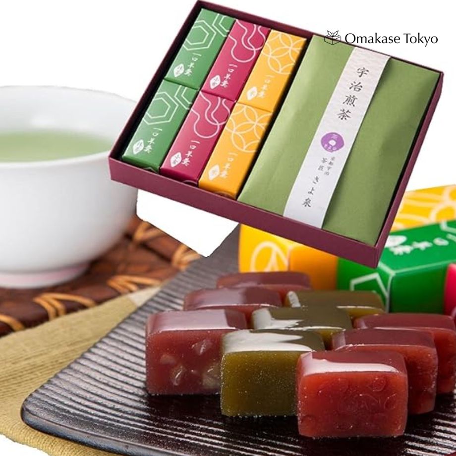 清仙羊羹日式点心礼盒(抹茶、栗子、红豆)6 件
