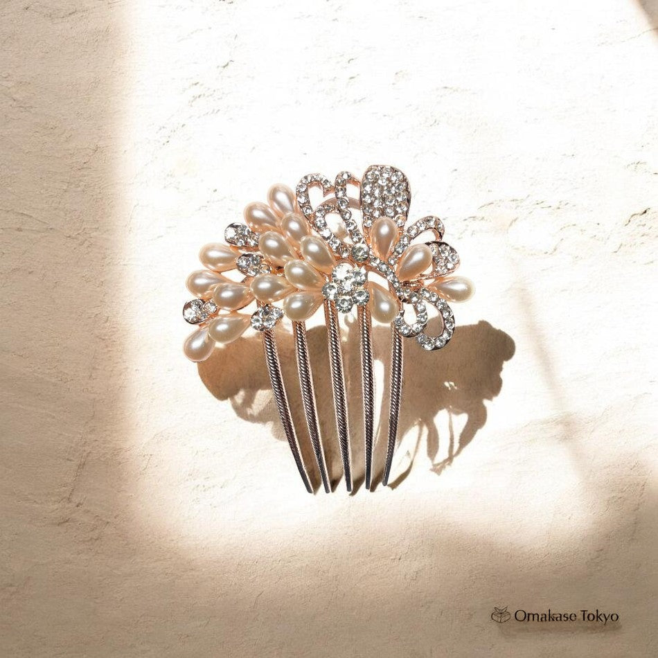 LOARIS Ornement de cheveux en forme de fleur de perles