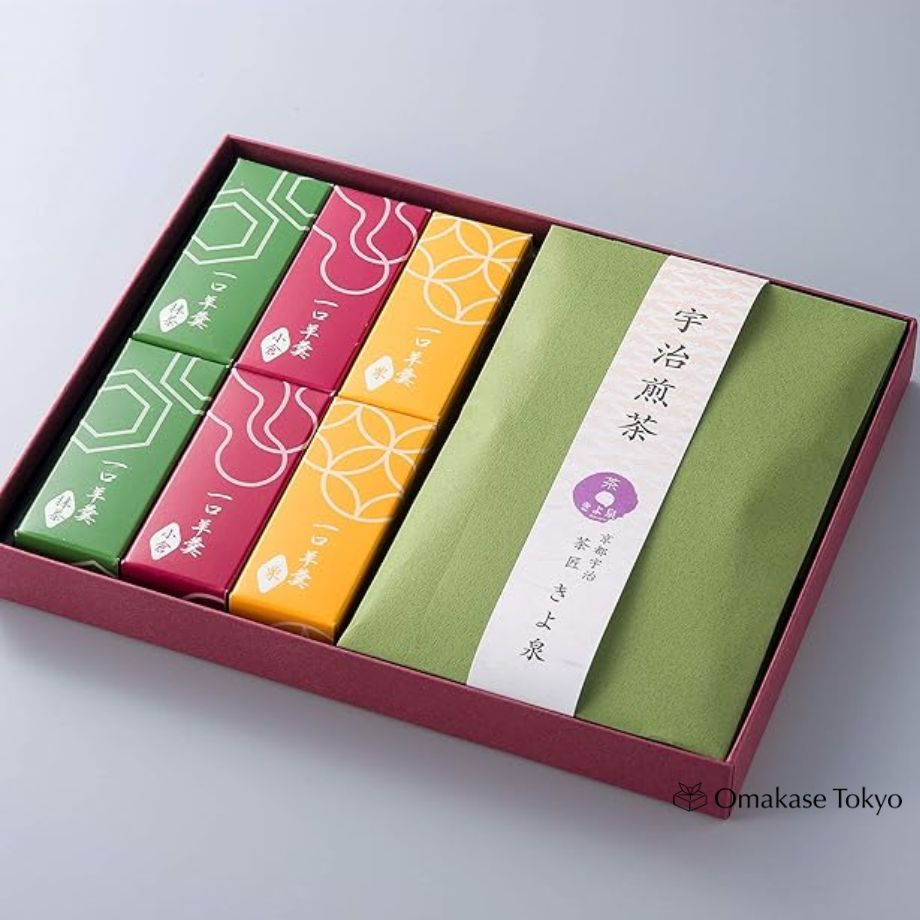 清仙羊羹日式点心礼盒(抹茶、栗子、红豆)6 件