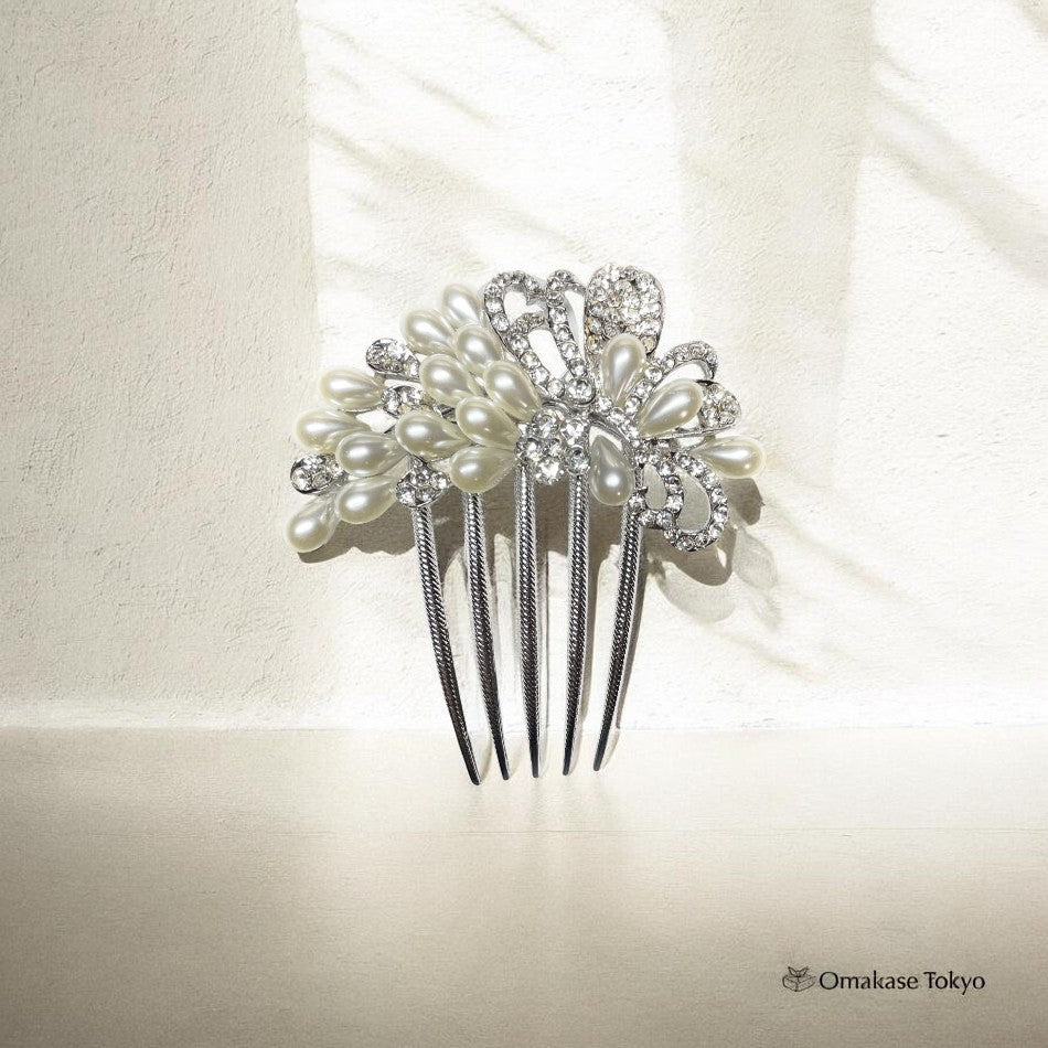 LOARIS Ornement de cheveux en forme de fleur de perles