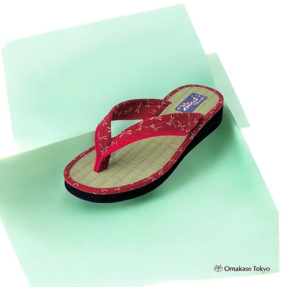 Daimyo Shokai Tatami Folding Sandals 3560 Red