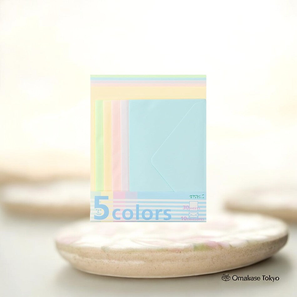 Midori Letter Set – 5 Pastel Colors