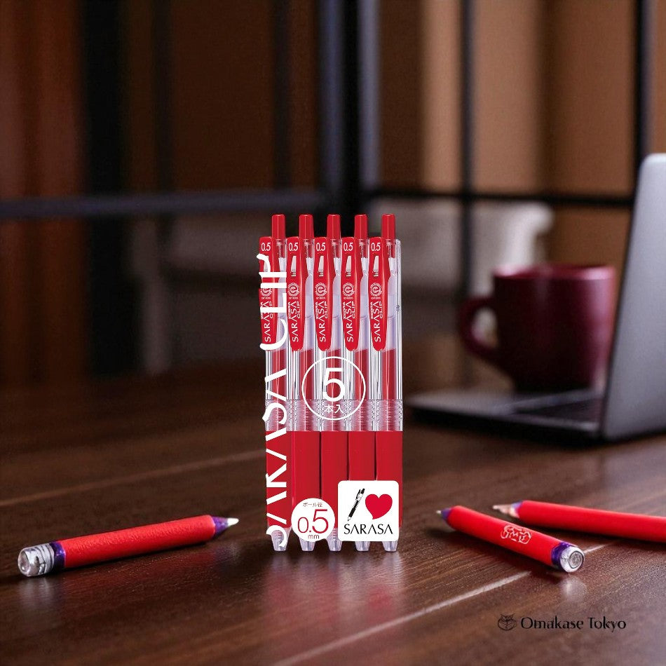 Zebra Sarasa Clip Gel 5 Red Ballpoint Pen