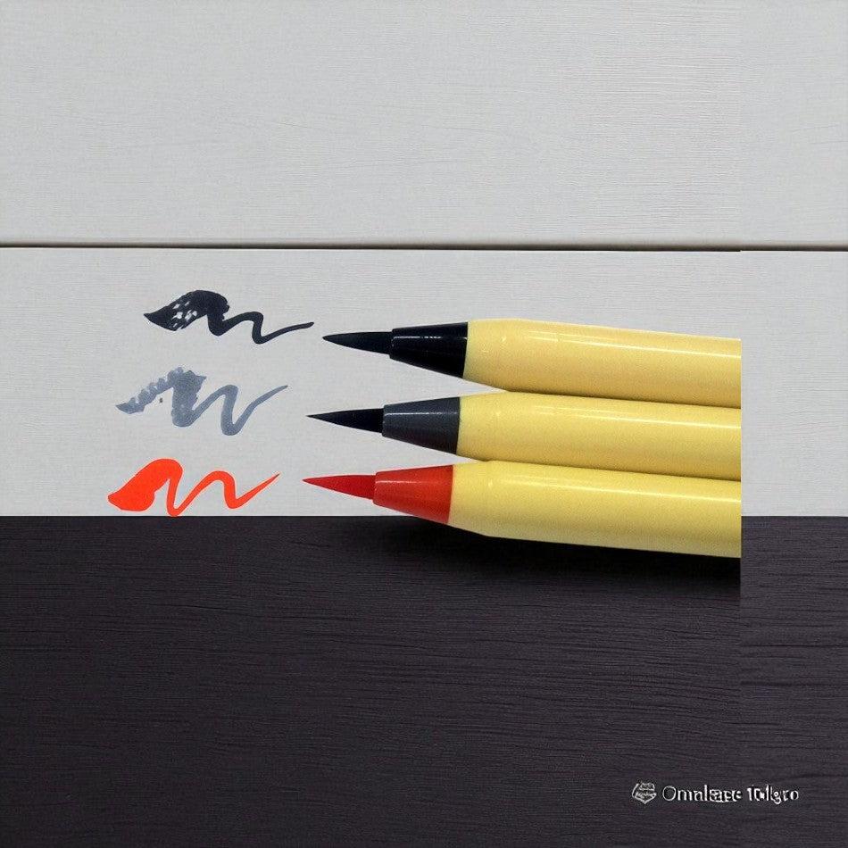 Ensemble de stylos pinceaux Akashiya Shinmouhitsu 3 couleurs