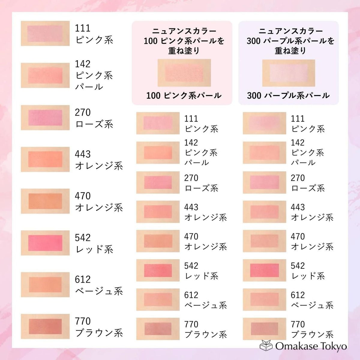 Chifure Powder Cheek 300 紫色珍珠 - Nuance 彩色化妆腮红