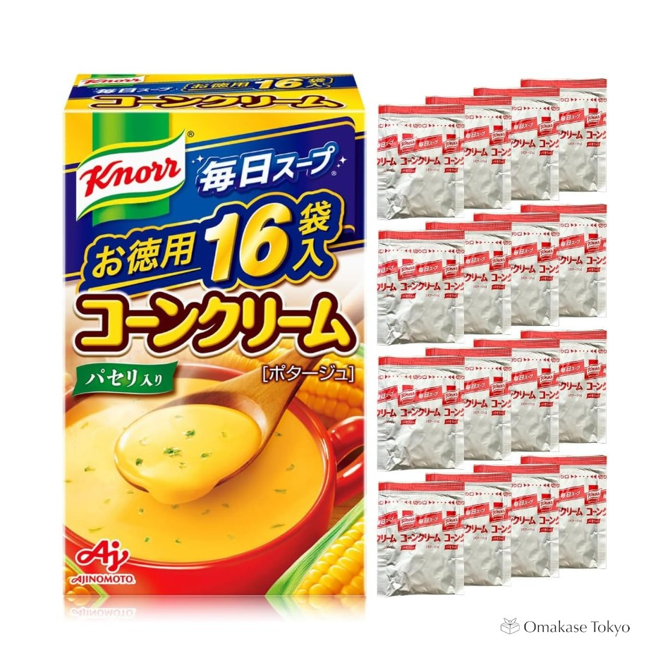 Knorr Corn Cream Daily Soup Instant Vegetable Soup with parsley 16pack