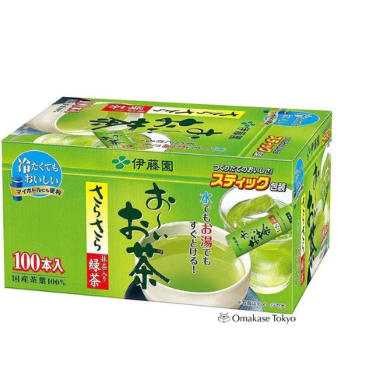 Itoen Oi Ocha Matcha Green Tea Powder Sticks 100 Pack