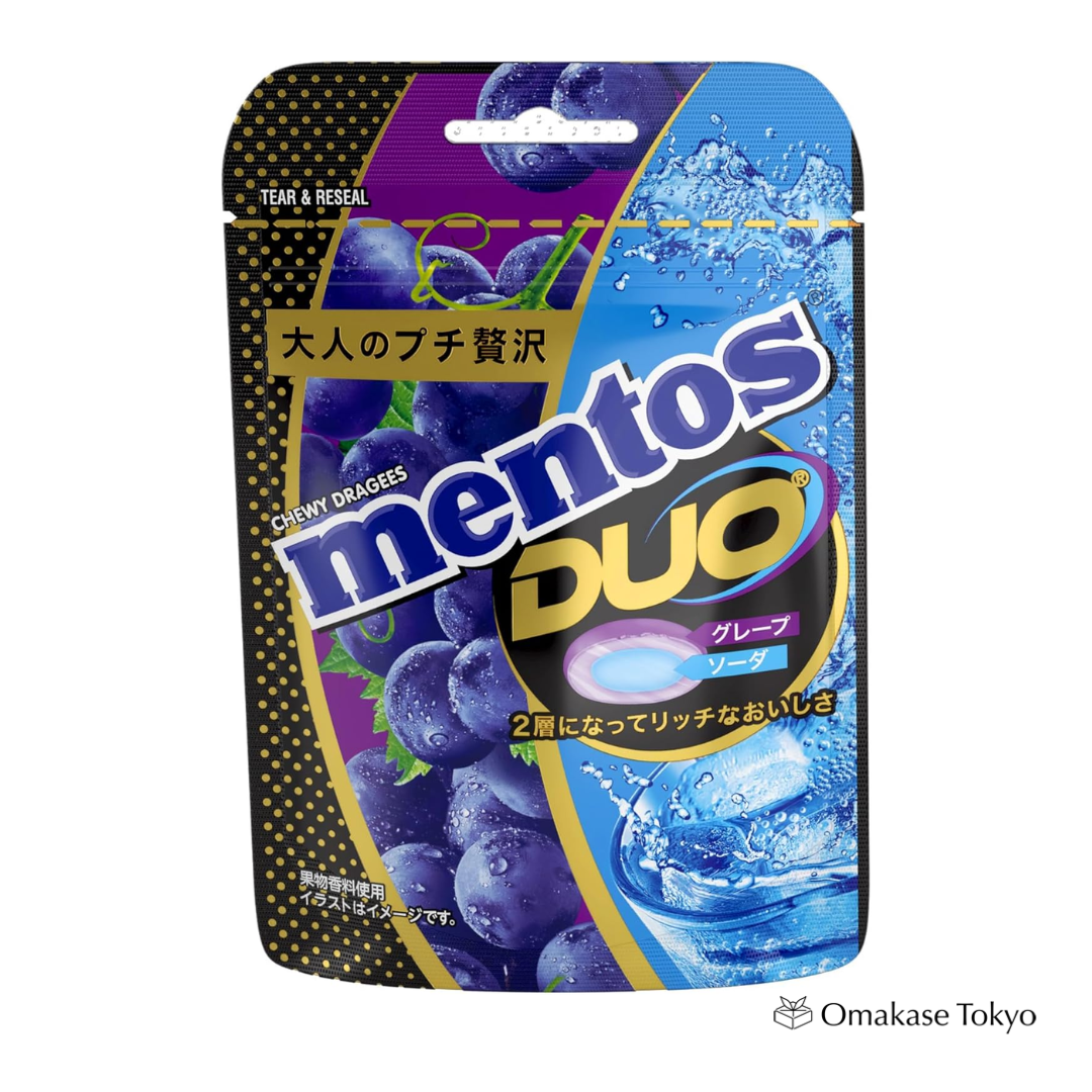 Kracie Mentos DUO Grape & Soda, 1.6 oz (45 g) x 10 Packs