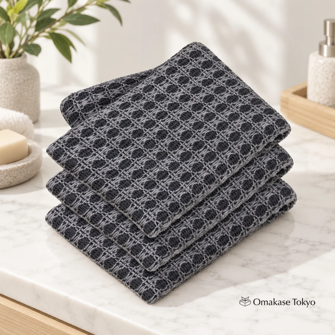 Japanese Exfoliating Towel – Morikuru Kishu Binchotan Body Towel Set of 3
