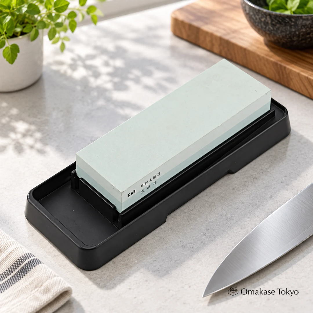 Japanese Whetstone Sharp Pebble – KAI Combination Whetstone Set #400 / #1000 AP-0305