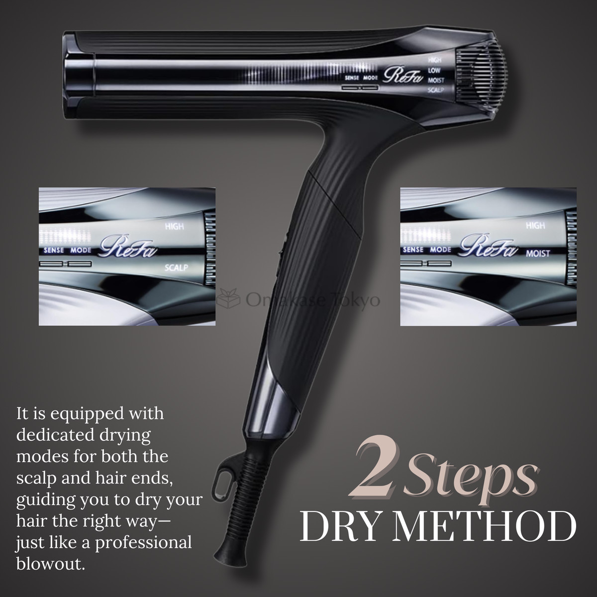 ReFa Smart Hair Dryer W Black