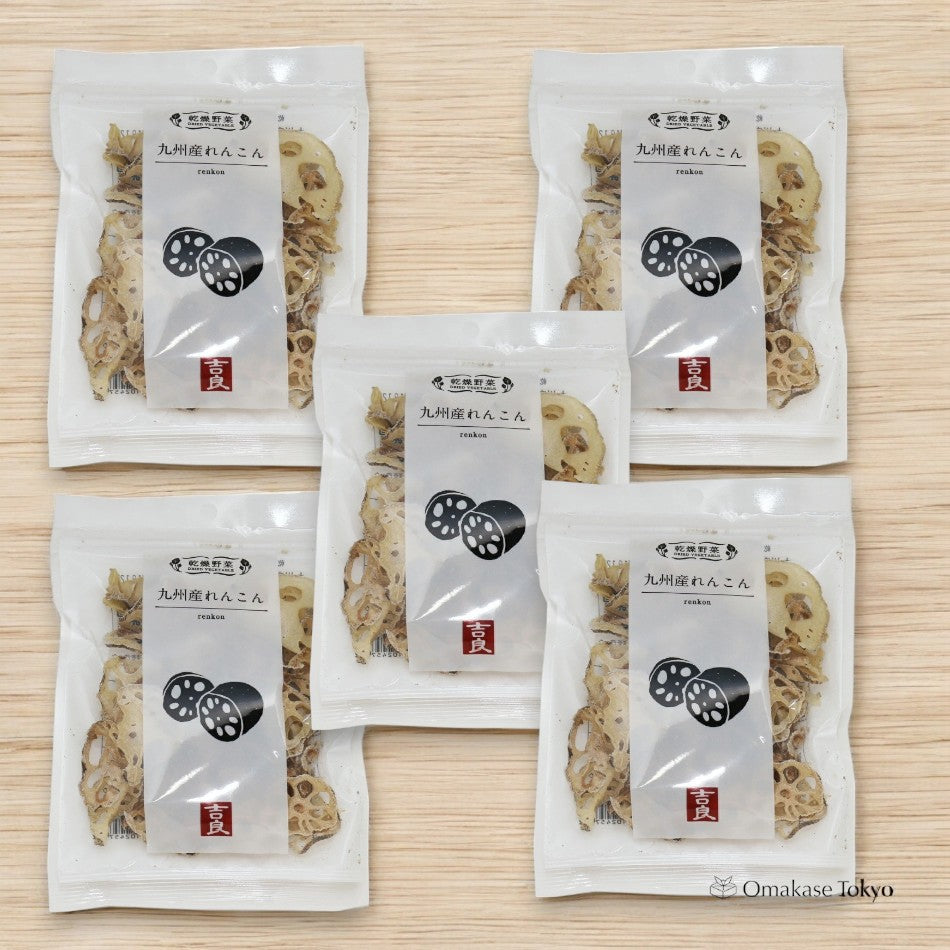 Kira Foods Légumes séchés (racine de lotus) Kyushu Products 30g × 5 sachets