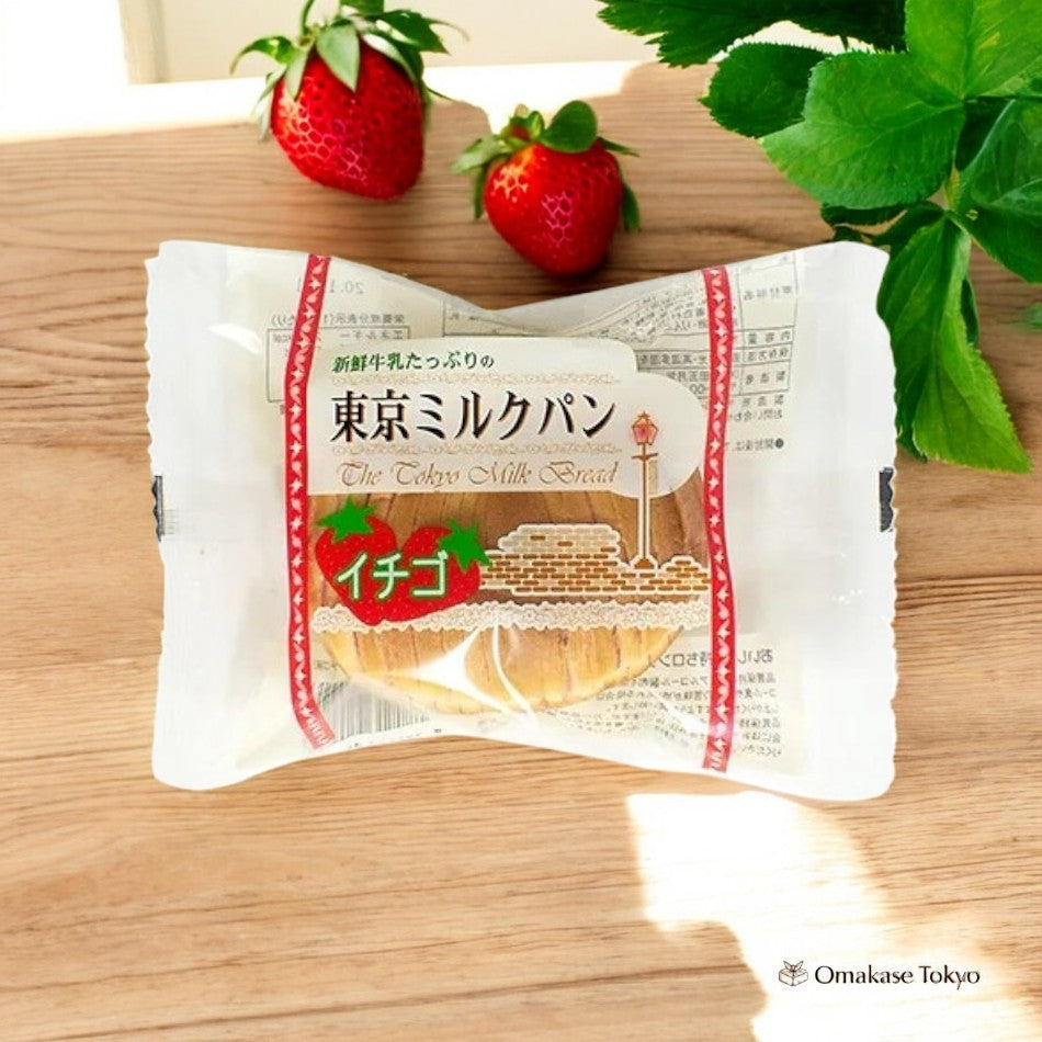 Kanda Satsukido Tokyo Pain au Lait Saveur Fraise (12 Pièces)
