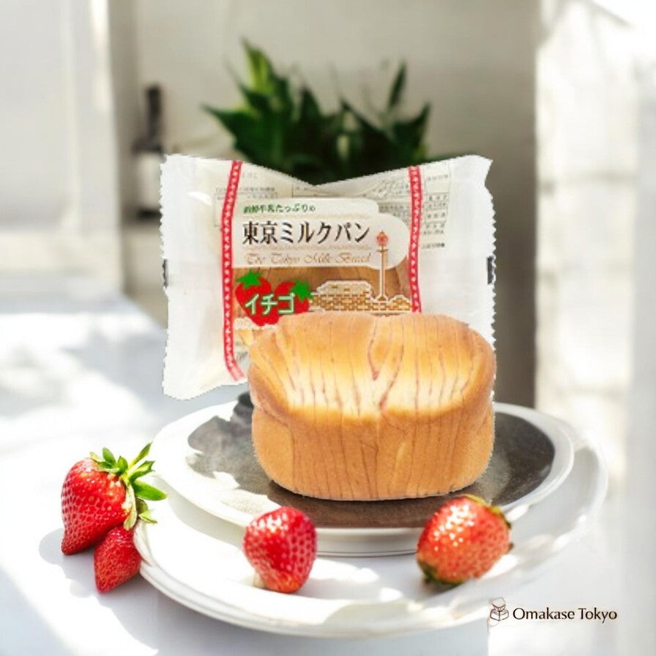 Kanda Satsukido Tokyo Pain au Lait Saveur Fraise (12 Pièces)