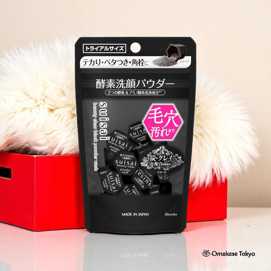 SUISAI Beauty Nettoyant en poudre noire transparente 0,4 g x 15 pièces