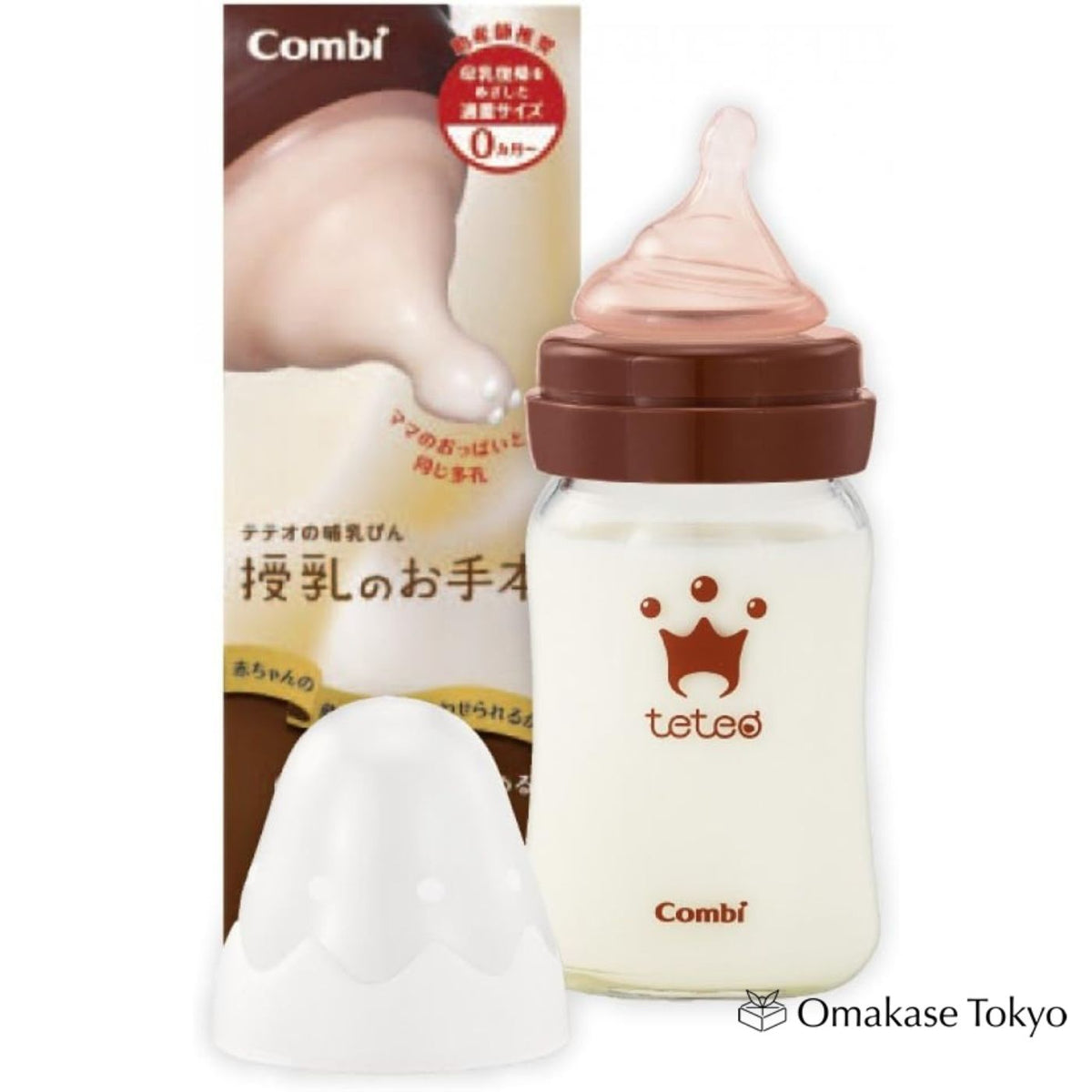 Combi Teteo 母乳喂养异形玻璃奶瓶 160ml
