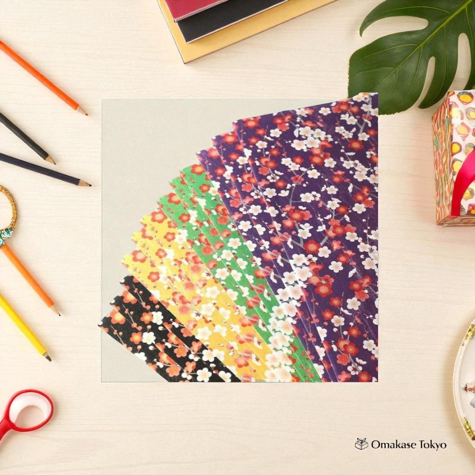 Fleur de prunier japonais Washi Chiyogami