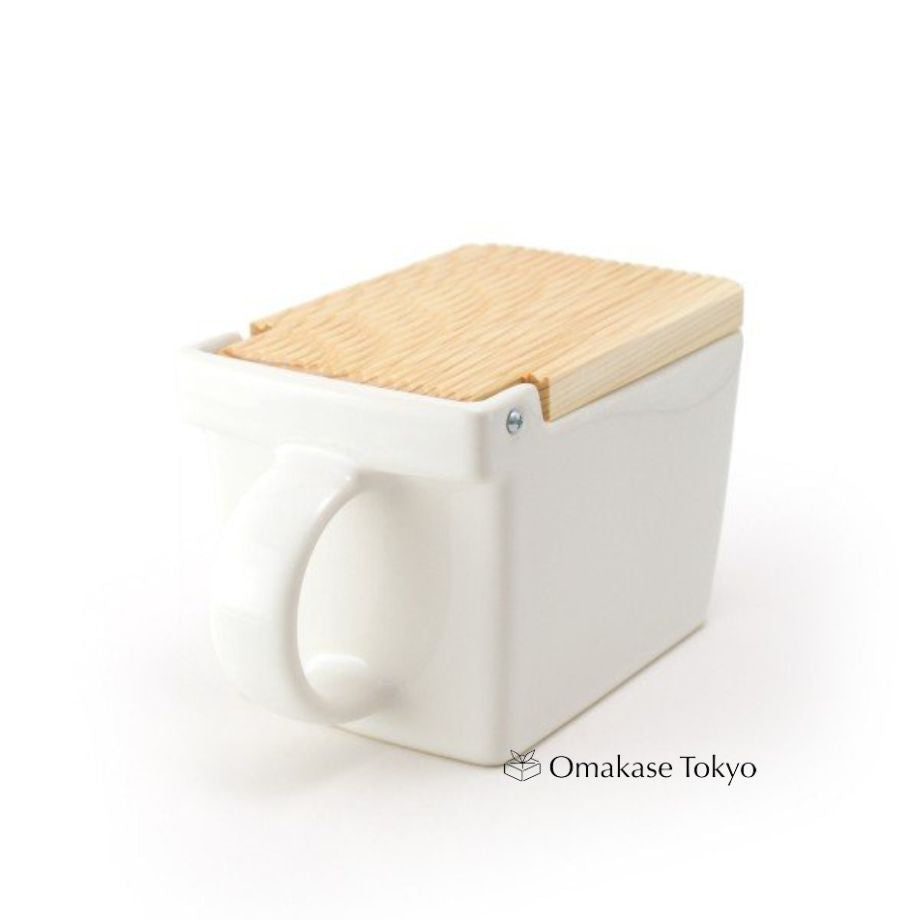 ZERO JAPAN Récipient de Cuisine Blanc BST17 WH Boîte à Sel
