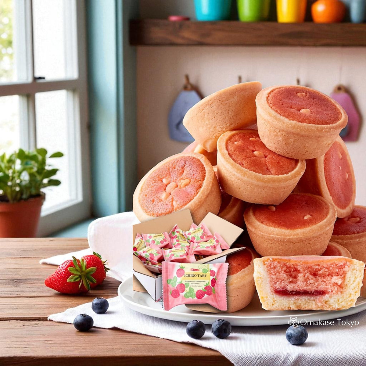 Tennen Seikatsu One Bite Tochiotome Strawberry Tart 22pc