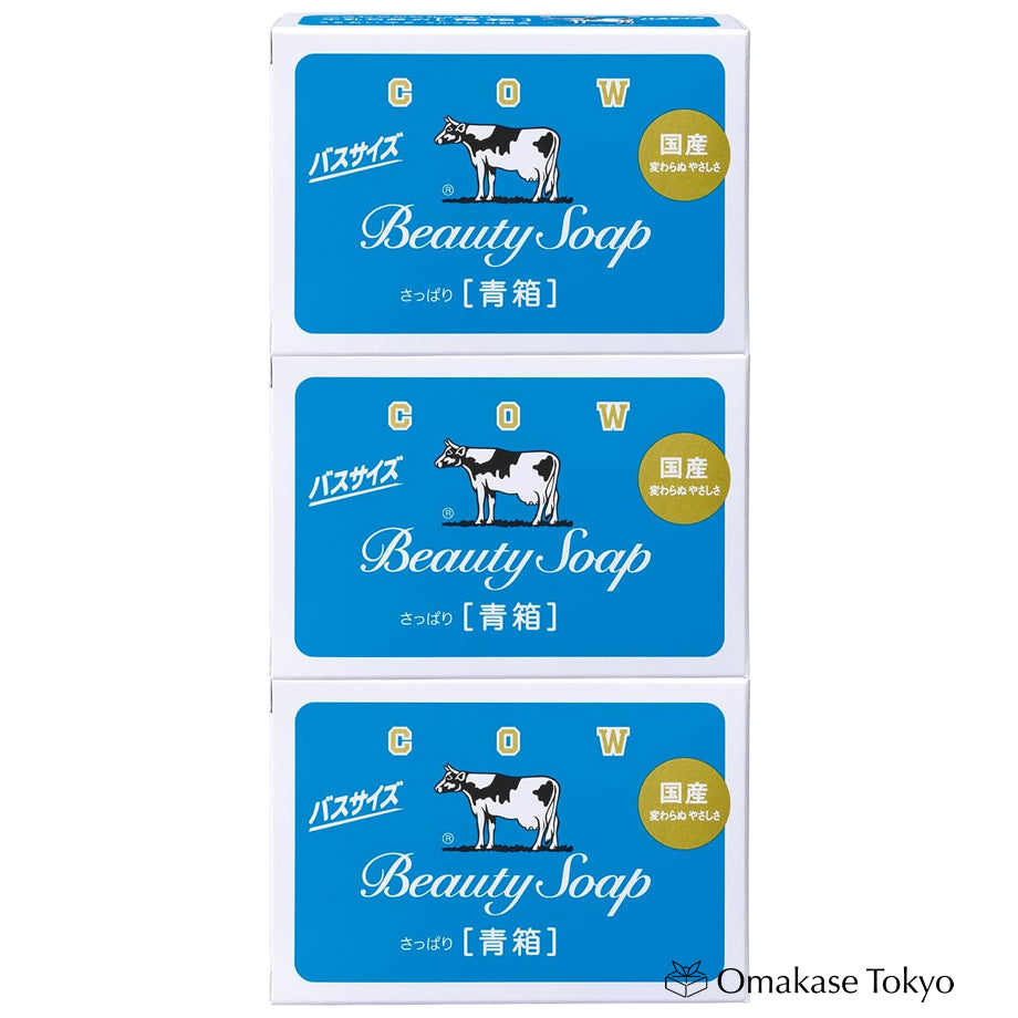 Savon boîte bleue de marque Cow Aobako (3 barres)