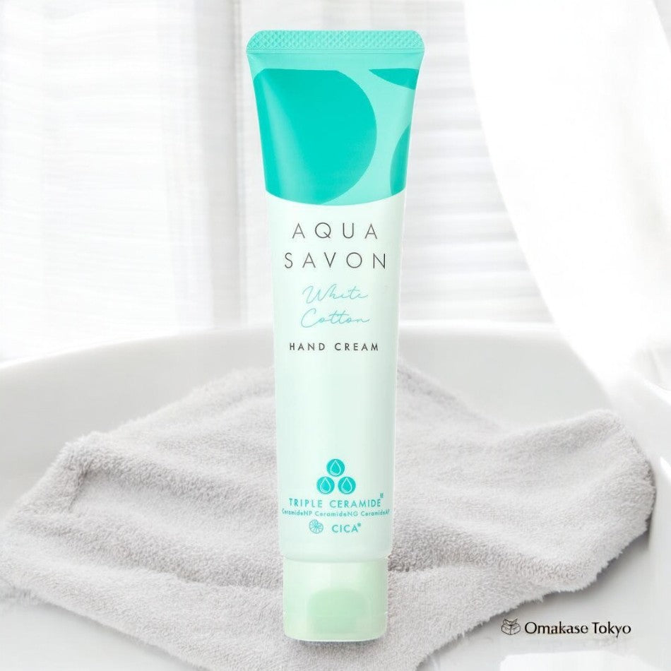 Aqua Savon Crème Mains Cica Hydratante Parfum Coton Blanc 45 g