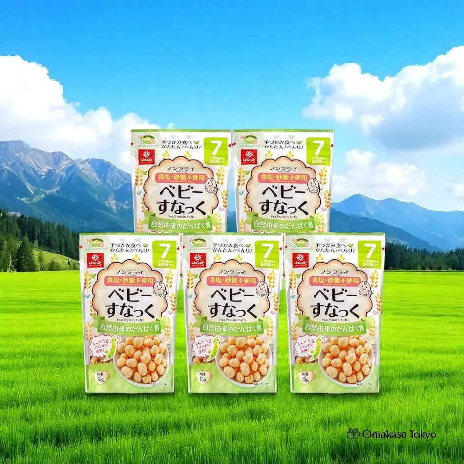Hakubaku 婴儿零食豌豆蛋白泡芙 15g×5袋