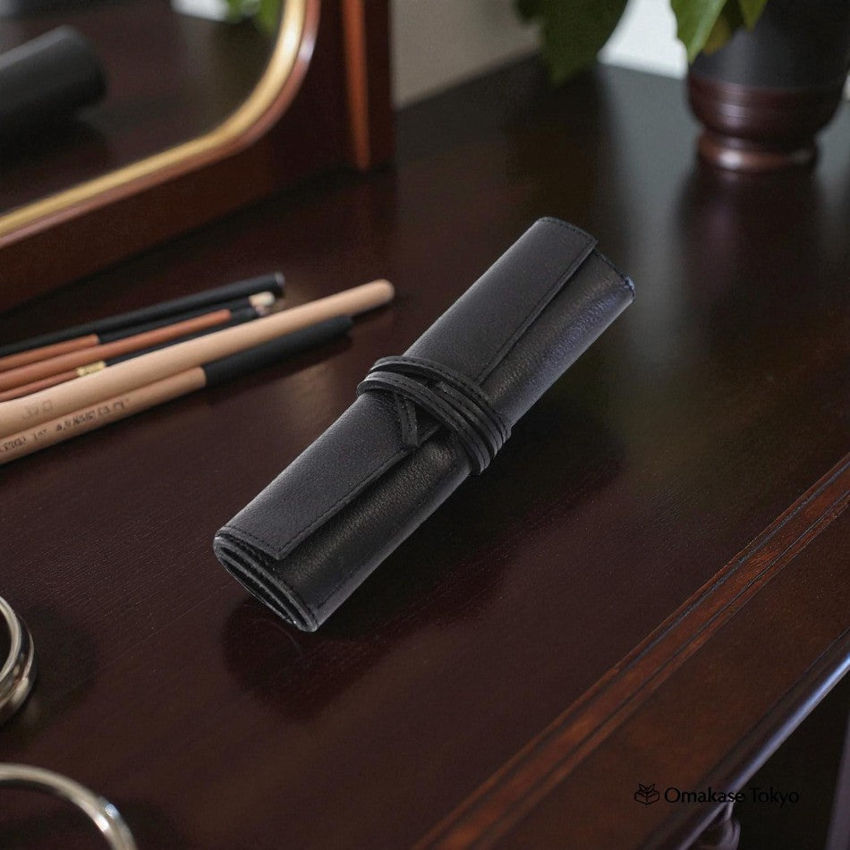 Étui à stylos à rouleau de style Acacia – Cuir véritable