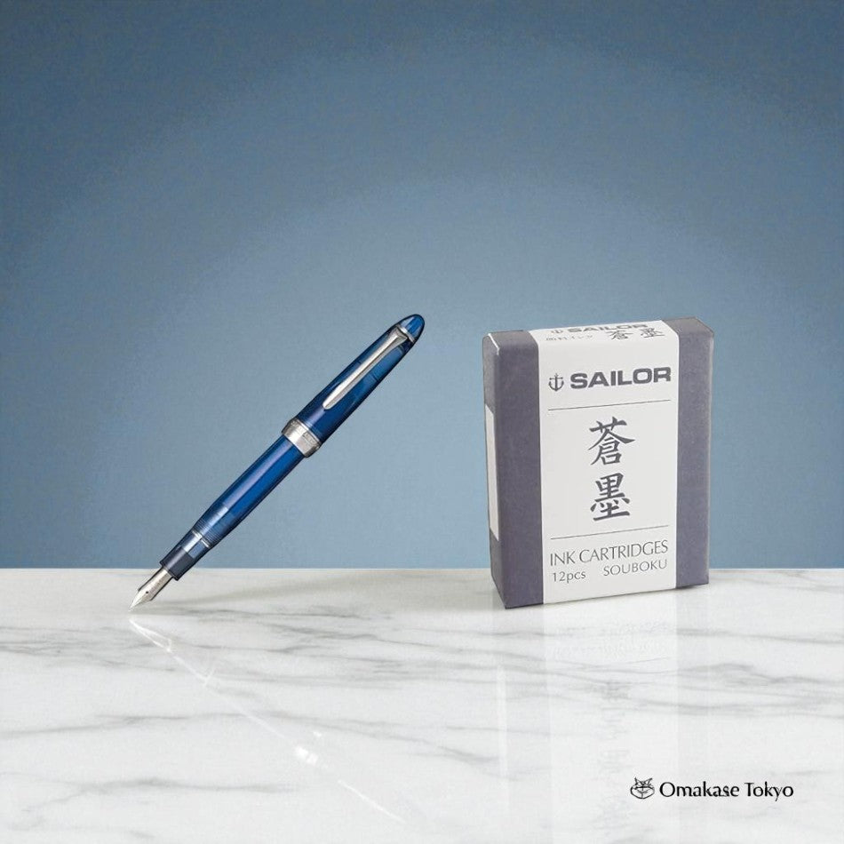 Stylo plume Sailor Shikiori Ao-Sumi (bleu), lot de 12