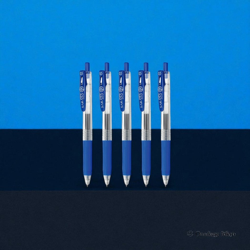 Stylo à bille Zebra Sarasa Clip Gel 5 Bleu