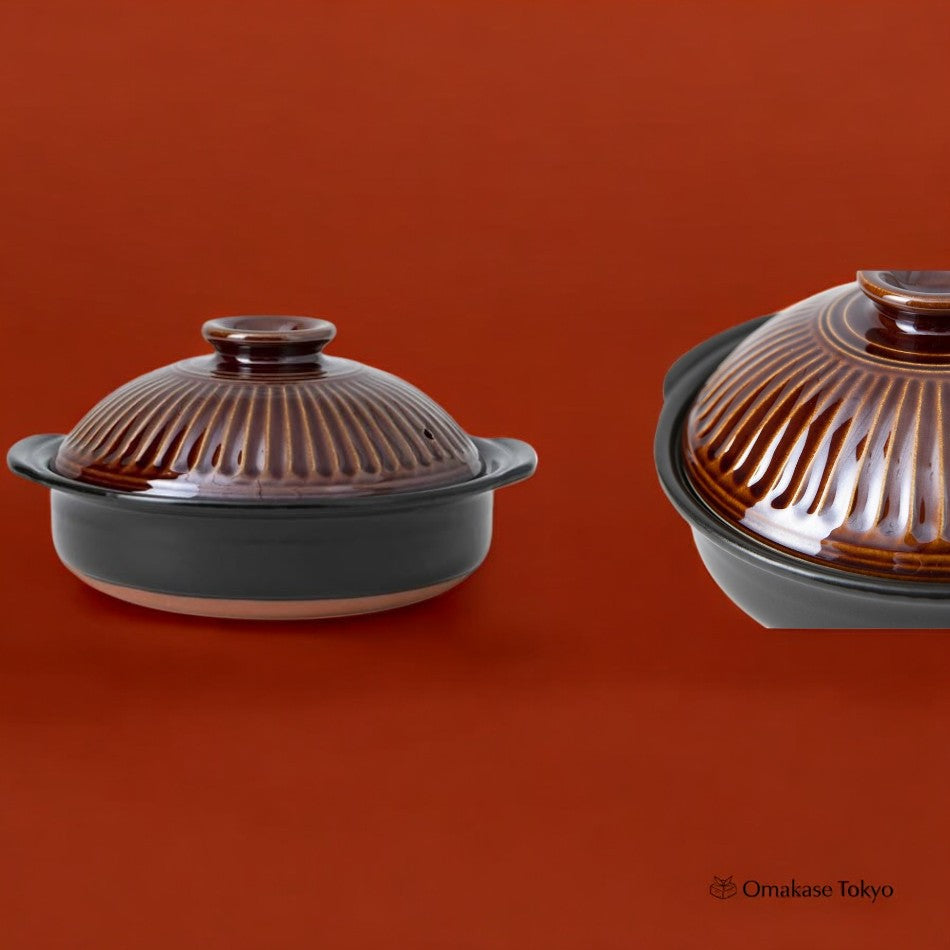 Ginpo Kikka Banko Donabe Pot en argile japonais 3 variantes