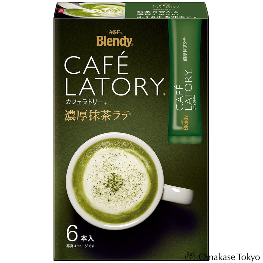 Blendy Cafe Latory Matcha Latte en poudre – 6 bâtonnets