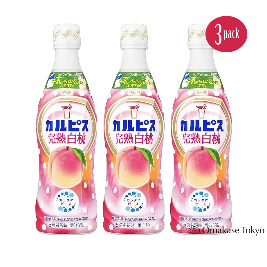 朝日饮料可尔必思熟白桃(浓缩液)470ml×3瓶