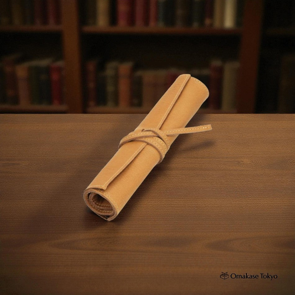 Étui à stylos à rouleau de style Acacia – Cuir véritable