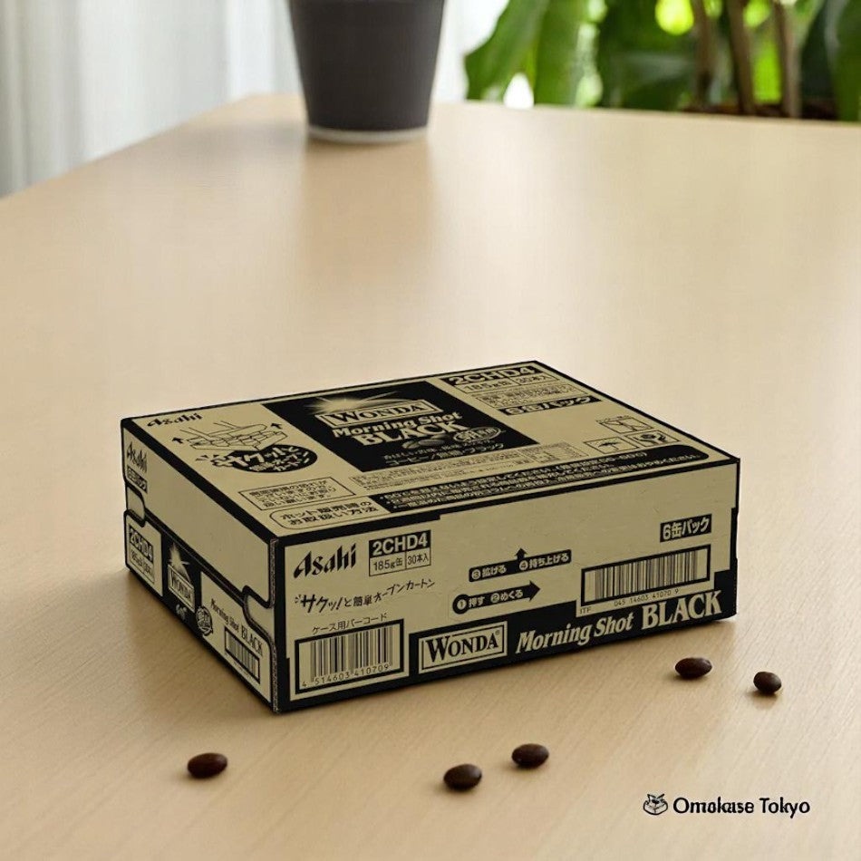 Asahi WONDA Morning Shot Café Noir Lot de 30