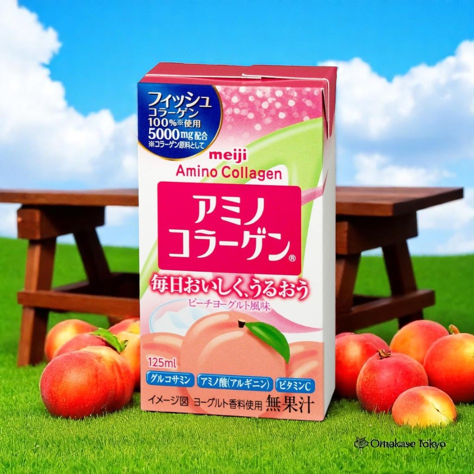 明治 氨基酸胶原蛋白饮品 桃子酸奶 24件装