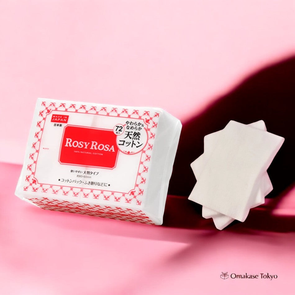 ROSY ROSA Grands Tampons de Coton 72 Feuilles
