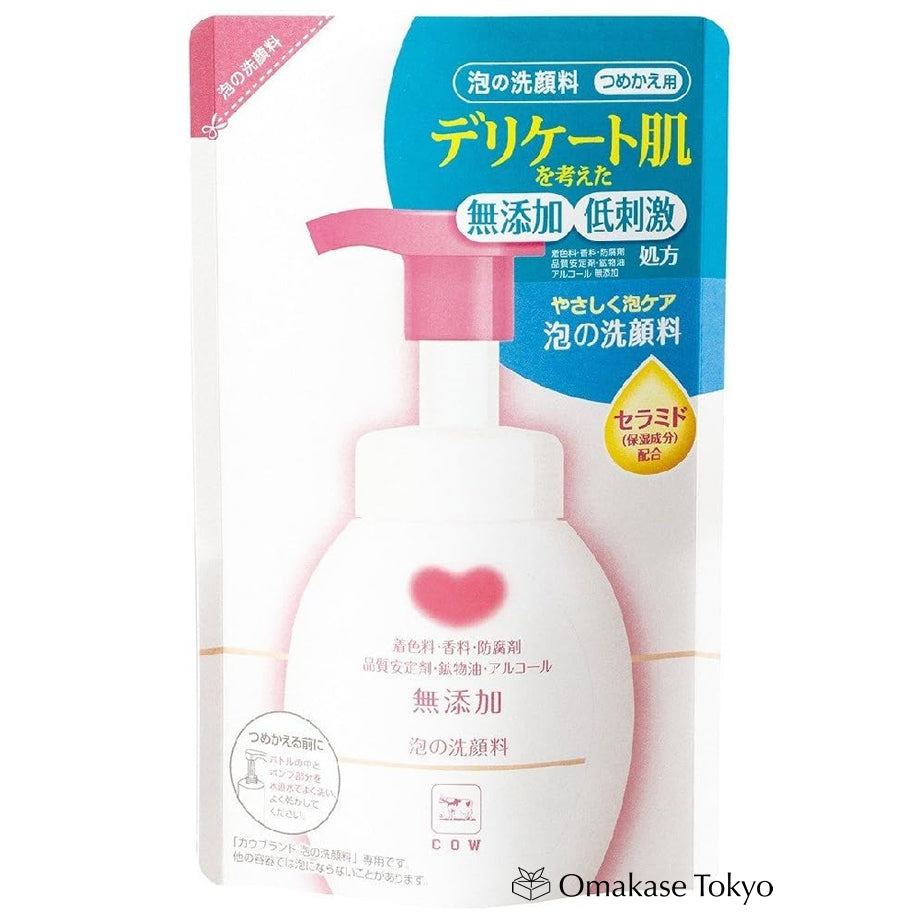 Recharge de nettoyant moussant pour le visage sans additif Cow Brand 180 ml