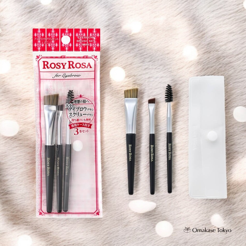 ROSY ROSA Ensemble de mini pinceaux à sourcils
