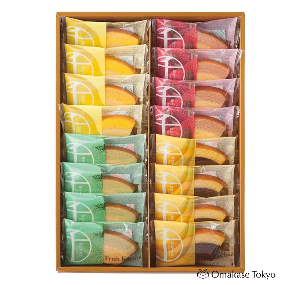 Ginza Sembikiya Fruit Baumkuchen Bonbons Coffret Cadeau 16 pièces