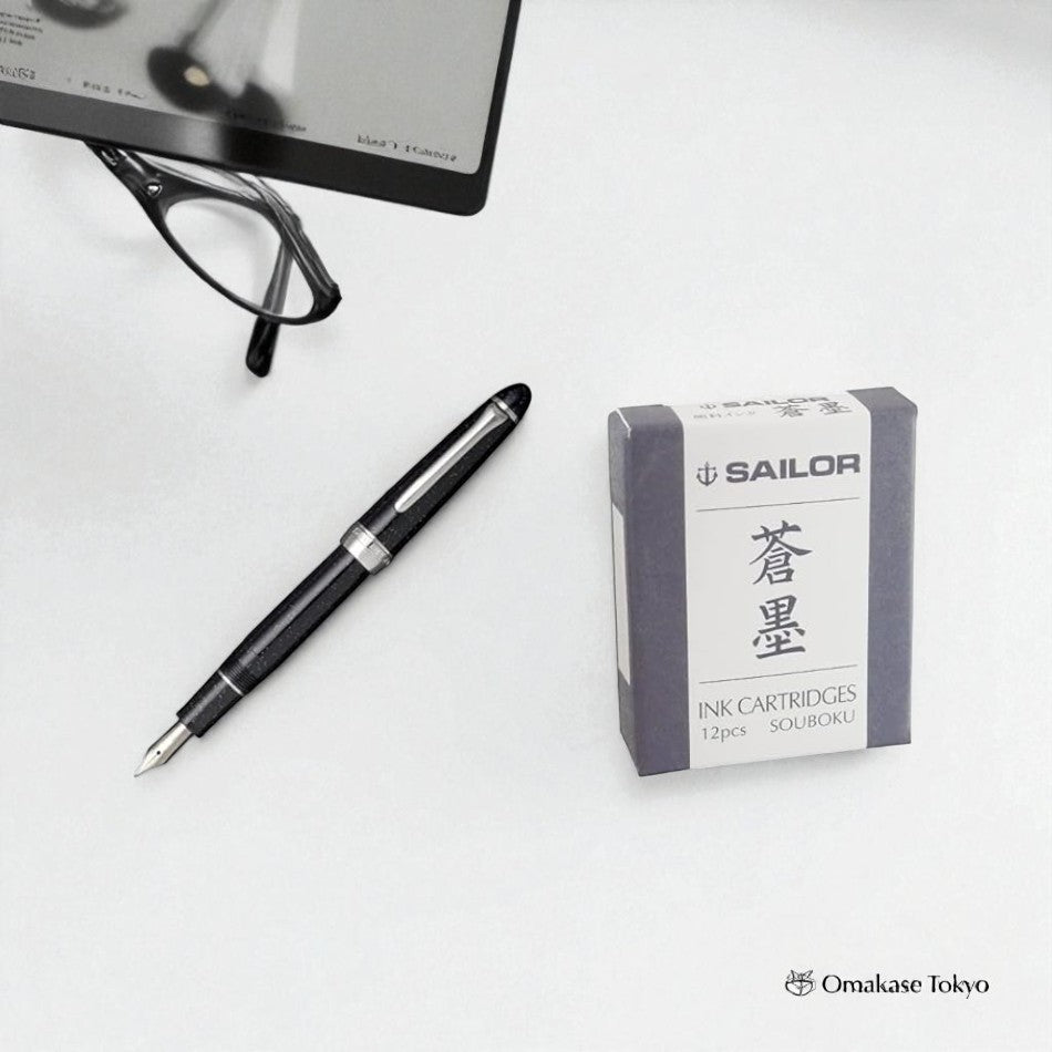 Stylo plume Sailor Shikiori Ao-Sumi (bleu), lot de 12