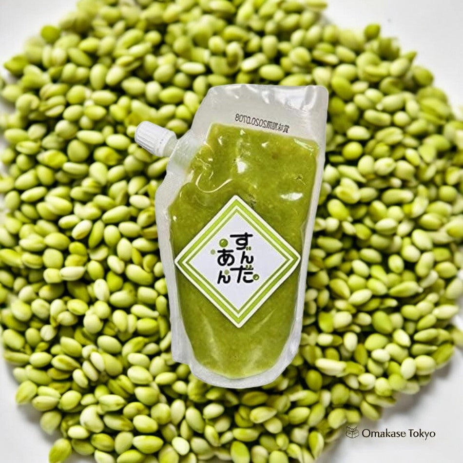 Zunda 甜毛豆酱,用于 Zunda 麻糬