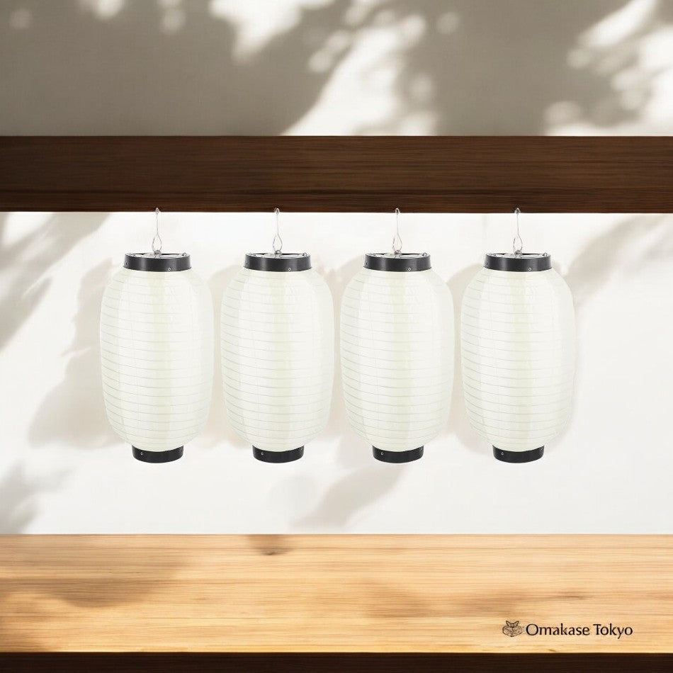 Lanternes pliantes de style japonais NOLITOY – Blanc (Ensemble de 4)