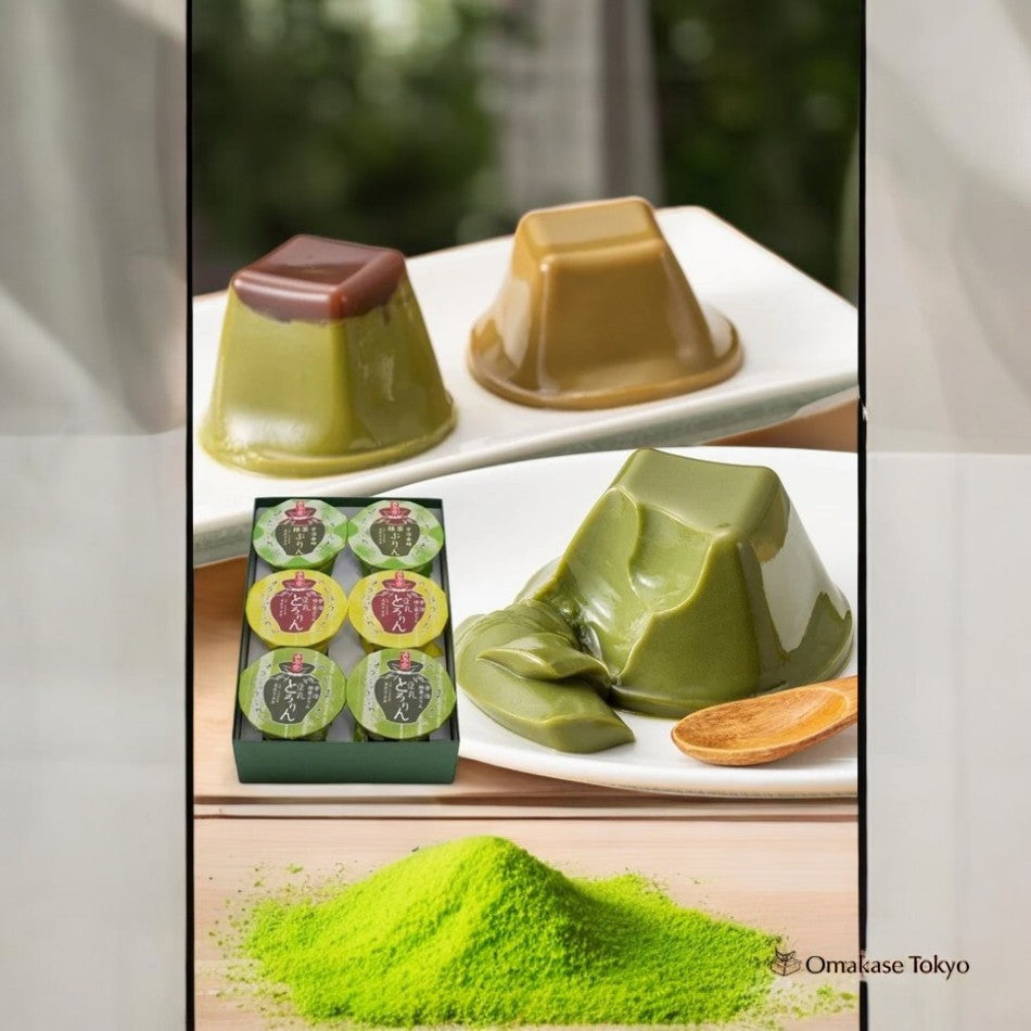 Kiyosen Uji Matcha & Hojicha Pudding, paquet de 6