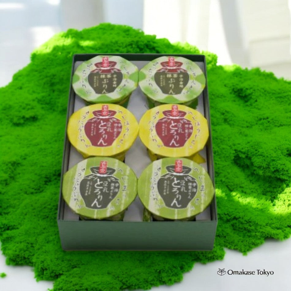 Kiyosen Uji Matcha & Hojicha Pudding, paquet de 6