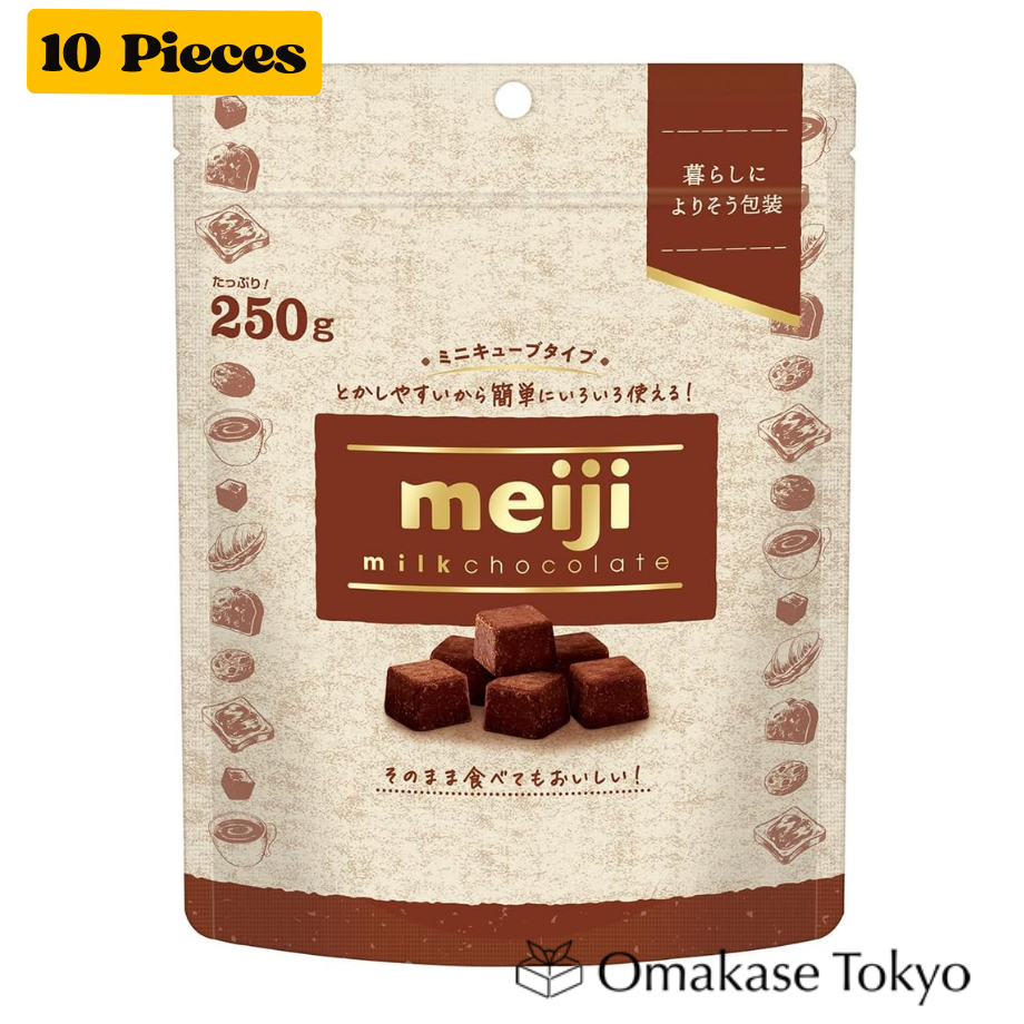 Mini Cubes de Chocolat au Lait Meiji 250g ×10 pièces