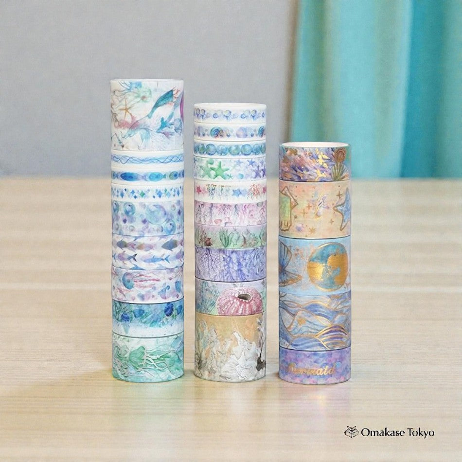 Ensemble de 24 rouleaux de ruban de masquage YUBX Marine Life