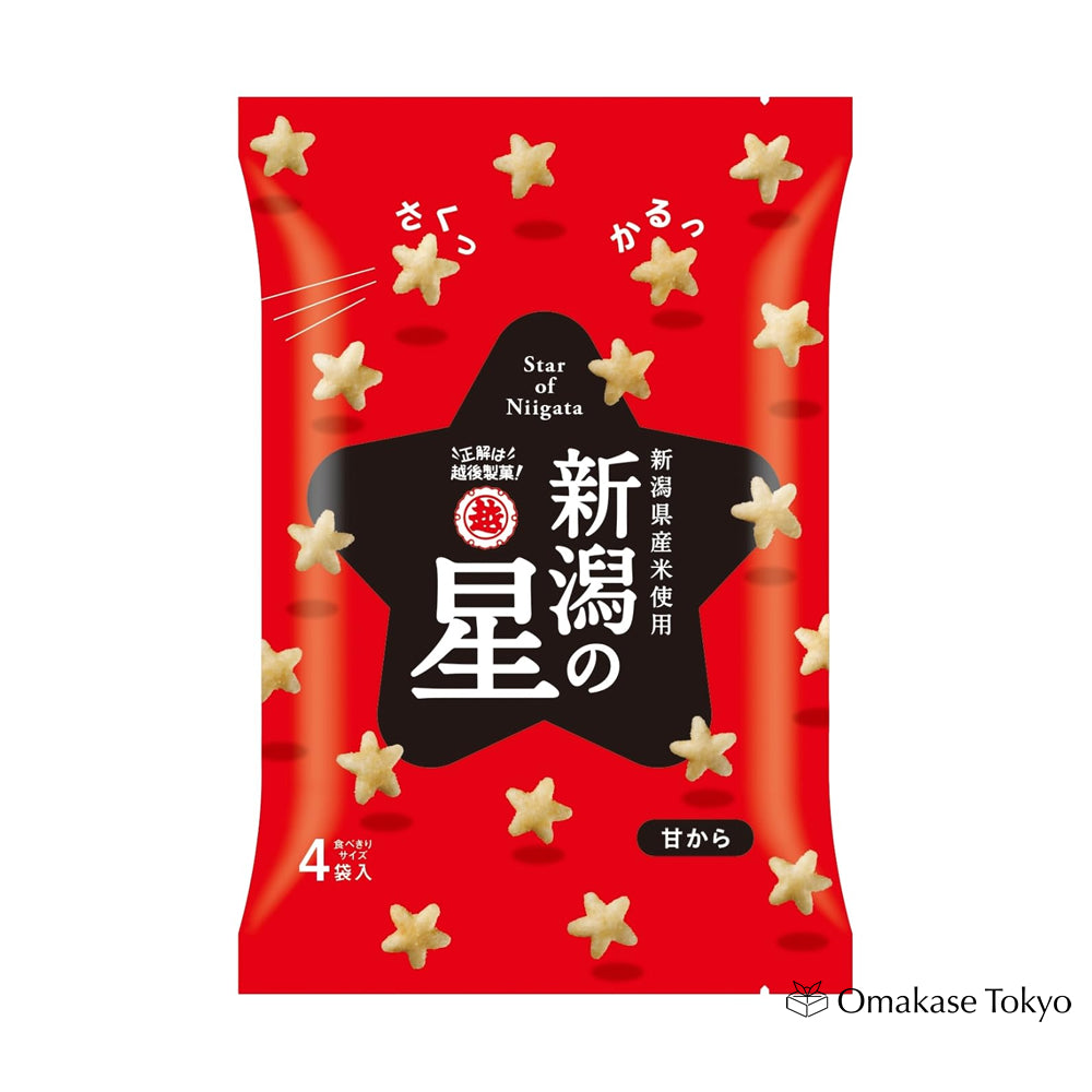 越后精果新泻之星星形米果甜酱油