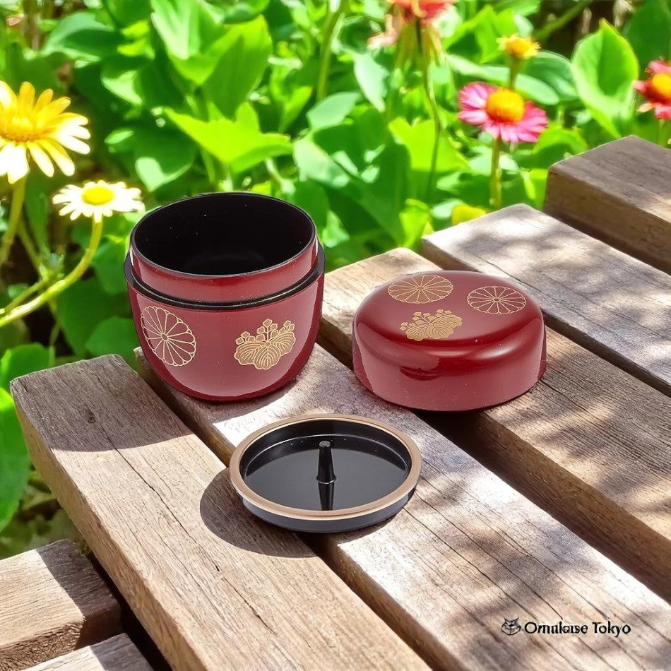 Nakatani Yamanaka Natsume Tea Caddy Rouge Kodaiji Makie Outil de cérémonie du thé